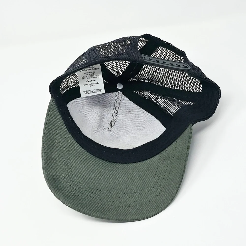 Explore Mountain Patch Trucker Hat Toddler One Size 2T-5T Olive Green Mesh Cap